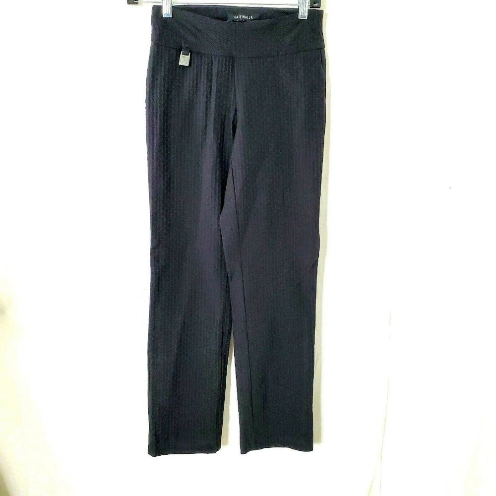 Raffinalla Textured Black Stretch Pants Leggings
